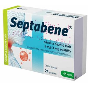 SEPTABENE® 3 mg/1 mg citron a bezový květ 24 pastilek obraz