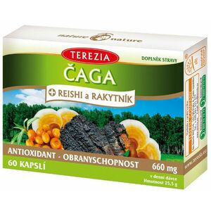 TEREZIA Čaga+Reishi a Rakytník 60 kapslí obraz