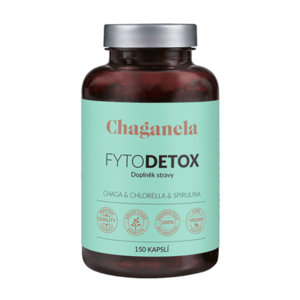 CHAGANELA FytoDETOX Chaga + Chlorella + Spirulina 150 kapslí obraz