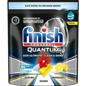 FINISH Quantum Ultimate Lemon Sparkle Kapsle do myčky nádobí 60 ks obraz