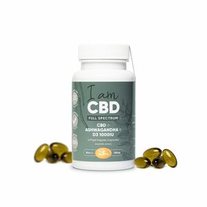 I AM CBD Full Spectrum CBD kapsle 1 500 mg, D3, Ashwagandha 60 kapslí obraz