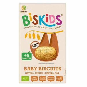 BELKORN BISkids BIO dětské celozrnné ovesné sušenky bez přidaného cukru 6M+ 120 g obraz