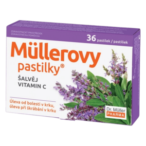 DR.MULLER Müllerovy pastilky šalvěj, vitamin C 36 ks obraz