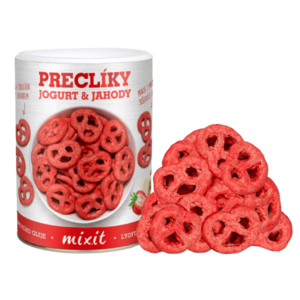 MIXIT preclíky Jogurtová čokoláda s jahodami 250 g obraz