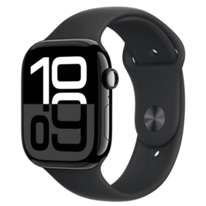 APPLE Watch Series 10 GPS 46mm Jet Black Aluminium Case with Black Sport Band - M/L obraz