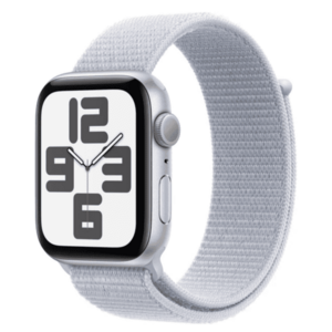 APPLE Watch SE GPS 44mm Silver Aluminium Case with Blue Cloud Sport Loop obraz