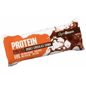 GYMBEAM Protein PureBar double chocolate chunk 60 g obraz