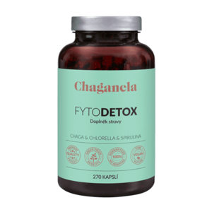 CHAGANELA FytoDETOX Chaga + Chlorella + Spirulina 270 kapslí obraz