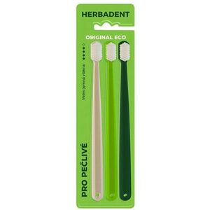 HERBADENT Original ECO 4* Tripplepack zubní kartáček, velmi jemná vlákna 3 ks obraz