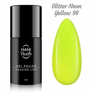 NANI gel lak Amazing Line 5 ml - Glitter Neon Yellow obraz