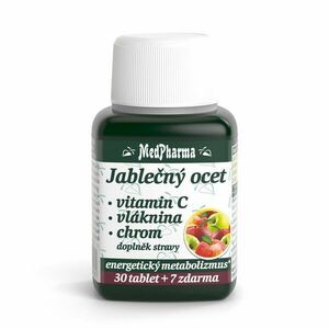 MedPharma Jablečný ocet + vitamin C + vláknina + chrom 37 tablet obraz