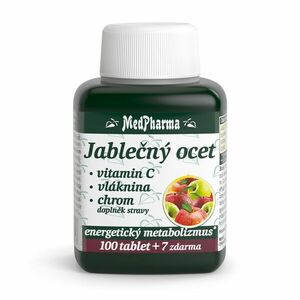 MedPharma Jablečný ocet + vitamin C + vláknina + chrom 107 tablet obraz