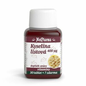 MedPharma Kyselina listová 400 mcg 37 tablet obraz