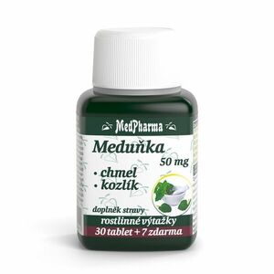 MedPharma Meduňka 50 mg + Chmel + Kozlík 37 tablet obraz