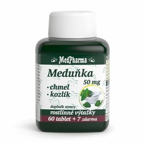 MedPharma Meduňka 50 mg + Chmel + Kozlík 67 tablet obraz