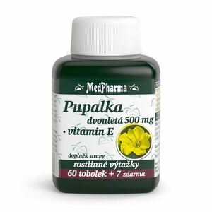 MedPharma Pupalka dvouletá 500 mg + Vitamín E 67 tobolek obraz