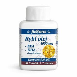 MedPharma Rybí olej 1000 mg + EPA + DHA 37 tobolek obraz