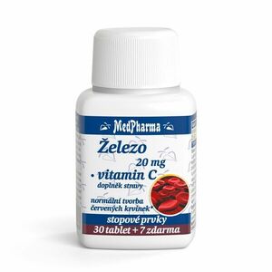 MedPharma Železo 20 mg + vitamin C 37 tablet obraz