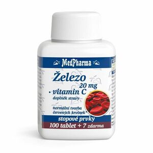 MedPharma Železo 20 mg + vitamin C 107 tablet obraz