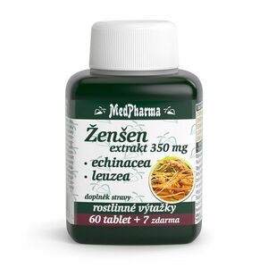 MedPharma Žen-šen 350 mg + Echinacea + Leuzea 67 tablet obraz