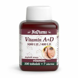 MedPharma Vitamín A+D 5000 I.U./400 I.U. 107 tobolek obraz