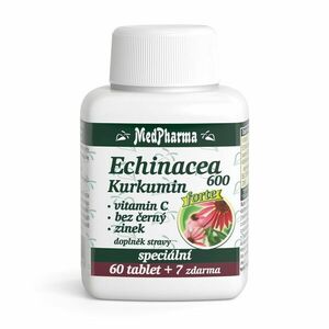 MedPharma Echinacea 600 Forte + kurkumin + vitamin C + bez černý + zinek 67 tablet obraz