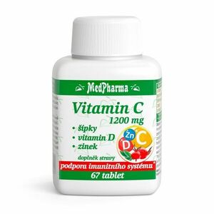 Medpharma Vitamin C 1200 mg šípky + vitamin D + zinek 67 tablet obraz