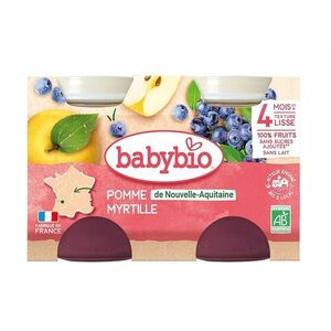 Babybio Jablko a borůvky 2x130 g obraz