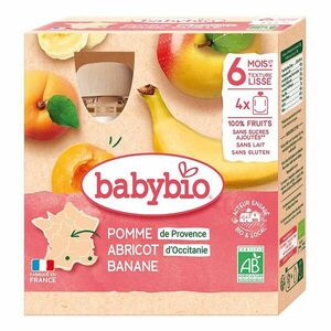 Babybio Jablko, meruňka a banán kapsička 4x90 g obraz