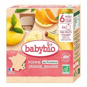 Babybio Jablko, pomeranč a banán kapsička 4x90 g obraz