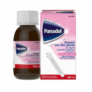 Panadol pro děti Jahoda 24 mg/ml perorální suspenze 100 ml obraz