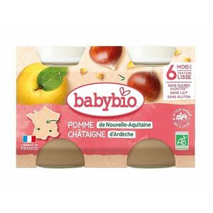 Babybio Jablko s kaštanovým pyré 2x130 g obraz