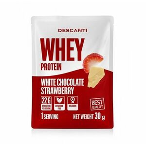 DESCANTI Whey Protein White Chocolate Strawberry 30 g obraz