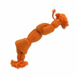 Dog Fantasy Hračka uzel pískací oranžový 2 knoty 22 cm obraz