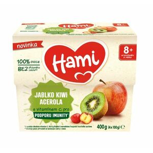 Hami 100% ovoce Jablko kiwi a acerola 8m+ 4x100 g obraz