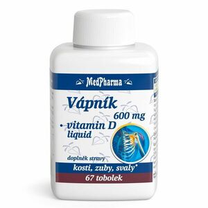 MedPharma Vápník 600 mg + Vitamín D liquid 67 tobolek obraz