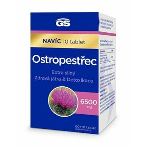 GS Ostropestřec 6500 mg 60+10 tablet obraz