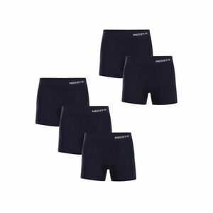 Nedeto 5PACK pánské boxerky bezešvé bambusové modré (5NDTB002S) XXL obraz