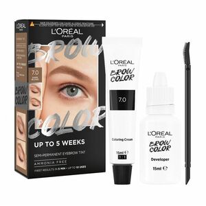 Loréal Paris Brow Color Semi-Permanent 7.0 Dark Blond barva na obočí 1 sada obraz