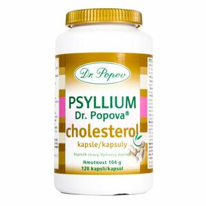 Dr. Popov Psyllium Cholesterol 120 kapslí obraz