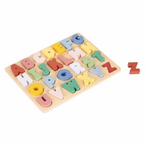 New Classic Toys Vkládací dřevěné puzzle - barevná abeceda obraz