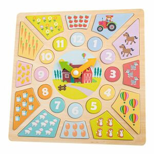 New Classic Toys Hodiny + puzzle 2v1 obraz