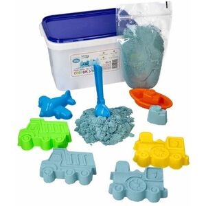 Adam Toys Kinetický písek - modrý - 2kg + formičky dopravní prostředky zdarma obraz