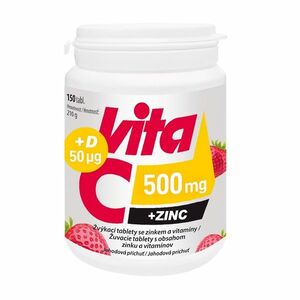 Vitabalans Vita-C 500 mg + Zinc + D3 150 žvýkacích tablet obraz