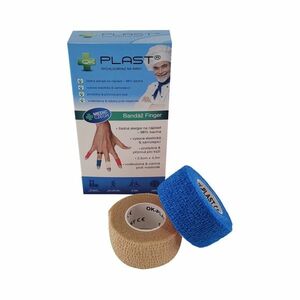 OK-plast Rychloobvaz Bandáž Finger 2, 5 cm x 4, 5 m 2 ks tělová a modrá obraz