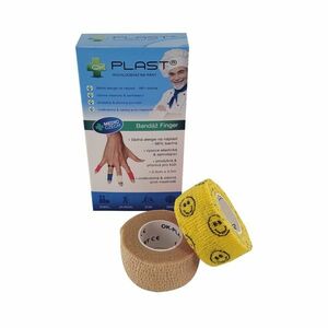 OK-plast Rychloobvaz Bandáž Finger 2, 5 cm x 4, 5 m 2 ks tělová a žlutá obraz