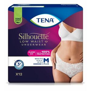 Tena Silhouette Low Waist White Plus M inkontinenční kalhotky 12 ks obraz