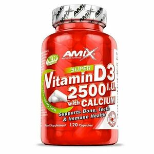 Amix Nutrition Vitamin D3 2500 I.U. s vápníkem - 120 kapslí obraz