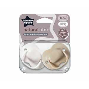 Tommee Tippee Dudlík Cherry latex 0-6m 2 ks bílá-hnědá obraz