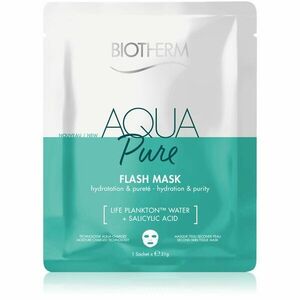 Biotherm Aqua Pure Super Concentrate plátýnková maska s hydratačním účinkem pro regeneraci pleti 31 g obraz